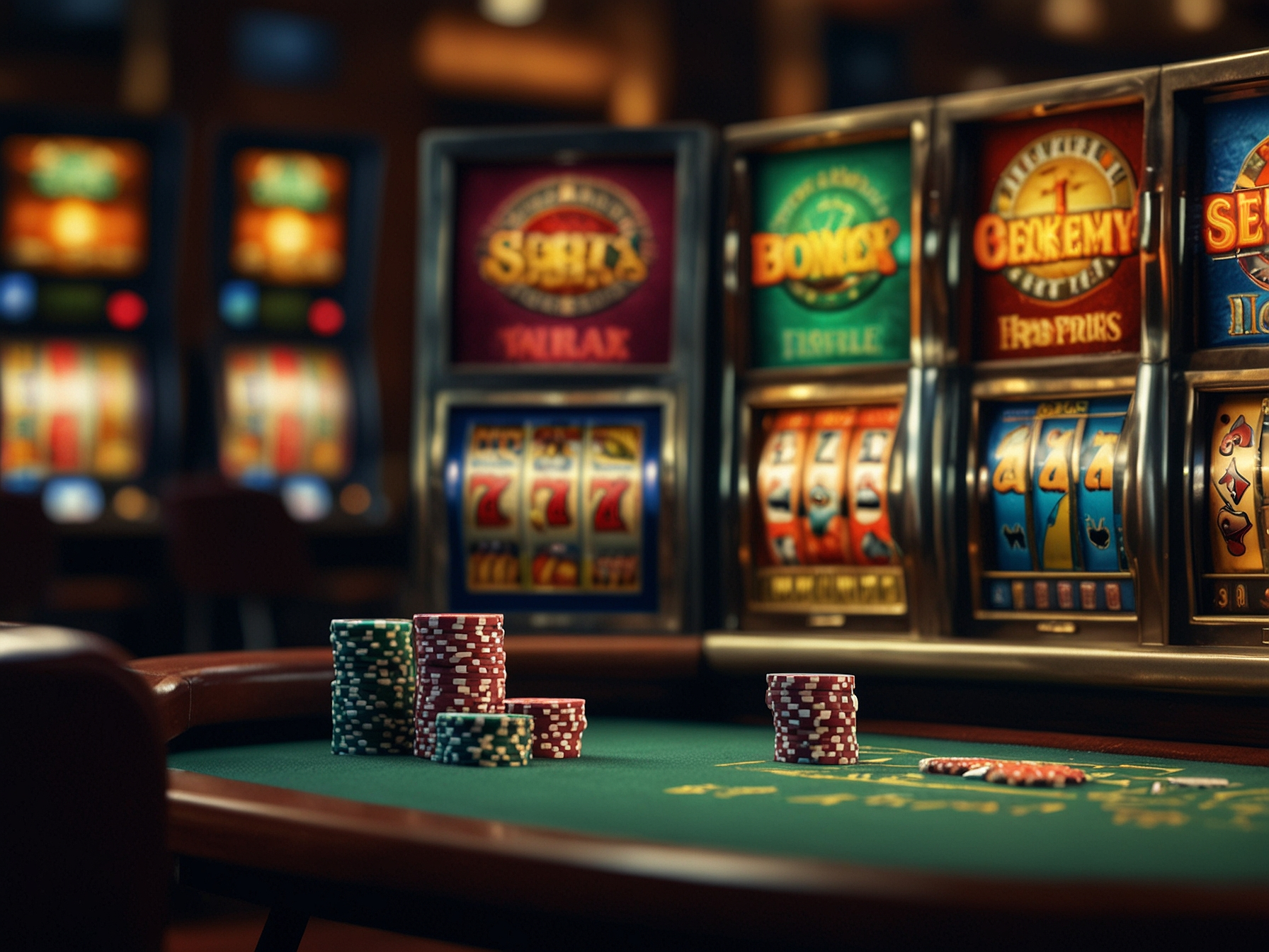 Slot machines and live casino